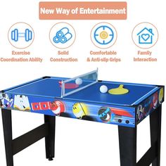 an image of a table tennis game with instructions on how to play