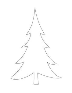 the outline of a christmas tree on a white background