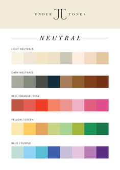 Neutral Tones Fashion, Deep Autumn Color Palette, Neutral Undertone, Olive Skin Tone, Warm Skin Tone, Cool Skin Tone