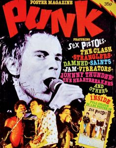 a magazine cover with an image of punk