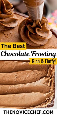 the best chocolate frosting rich and fluffy