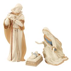 a nativity figurine with a baby jesus