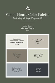 the whole house color palette for living room