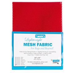 the mesh fabric is red and has blue trims on it, which are also available for