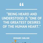 a quote from edward caesar on being heard and understod is one of the greatest desries of the human heart