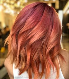 Salmon Hair, Rose Sorbet, Team Red, Red Hair Color, Beauty Stuff, Orange Hair, Grunge Hair, Brunettes