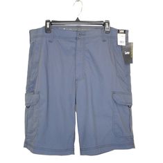 Lee Cargo Shorts Mens 38 Gray Stretch Comfort Waistband Extreme Motion Relaxed Van Heusen