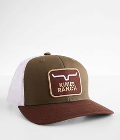 Kimes Ranch Gilroy Trucker Hat - Brown/White , Men's Army Embroidered patch snapback hat One size fits most. 65% Polyester 35% Cotton. Apparel & Accessories > Clothing Accessories > Hats White Snapback Trucker Hat With Leather Patch, Brown Embroidered Logo Trucker Hat With Flat Brim, White Snapback Hat With Leather Patch, Kimes Ranch, Mens Trucker Hat, Hat For Men, Men's Hats, Accessories Clothing, Embroidered Patch