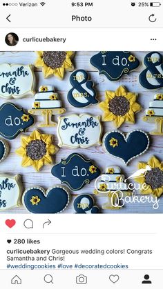 the cookies are decorated with sunflowers and i do like to do something on them