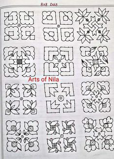 an image of the arts of nila written in black and white on a piece of paper