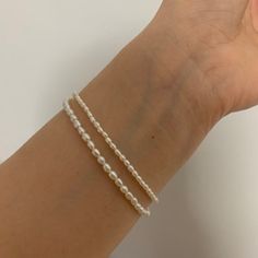 Delicate pearl bracelet, tiny white pearl bracelet, mini pearl bracelet, genuine pearl with 14k gold filled clasp, 2mm, 3mm Modern Pearl Jewelry, Pearl Bracelet Jewelry, Silver Pearl Bracelet, Genuine Pearl Necklace, Mini Bracelet, Single Pearl Necklace, White Pearl Bracelet, Freshwater Pearl Jewelry, Purple Pearl