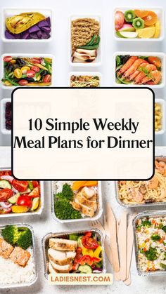 the top ten simple weekly meal plans for dinner