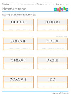 spanish worksheet with numbers and letters