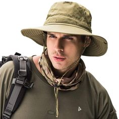 PRICES MAY VARY. Advanced Technology: PanPacSight Men's travel fishing sun bonnie hat Omni-Wick fabric for sweat-wicking capabilities and Omni-Shade UPF 50 technology that blocks out 98% of harmful UVA and UVB rays. Suitable for fishing, hiking, hunting, camping, beach, pool, park, tourism, trip, gardening, equestrian sports and other outdoor activities THIN QUICK-DRY lightweight nylon fabrics with mesh lining, this high-performance fishing hat features a mesh breeze-inducing vent to keep you co Beach Camping Outfits, Summer Camping Outfits, Camping Outfits For Women, Bob Chapeau, Mens Sun Hats, Fisherman's Hat, Chapeau Cowboy, Mens Bucket Hats, Outdoor Cap