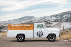 A 1960 Ford F100 Tap Truck, parked enjoying the breathtaking Rocky Mountains. Tap Truck, Beer Truck, Rest Stop, Bar Catering, Ford F100, Bar Service, Corporate Party, Craft Brewing, Mobile Bar