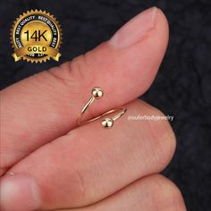 Sold in a Single Piece Material: 14K Solid Gold (Stamped 14K for Purity Authenticity) 5A Grade Cubic Zirconia Gemstones  Size: Bar Thickness: 18 gauge(1.0mm) curved bar Length: 11mm Screw back ball: 3mm 14K 16G Twisted Spiral Helix Earring/S-Shape Conch Earring/Spiral Earrings Gold/Dainty Cartilage Hoop/Minimalist Earrings/Belly rings/Gift for her/Mother's day jewelry gift/Christmas gift/Valentine's Day Gift/Minimalist Jewelry/Minimalist earrings/Dainty Jewelry/light weight earring Suitable for Conch Spiral Earring, Adjustable Gold Open Ring Cartilage Earrings, Adjustable Spiral Hypoallergenic Jewelry, Piercings Cartilage, Twist Earrings, Nose Piercing Stud, Earring Cartilage, Earring Minimalist, Helix Earring