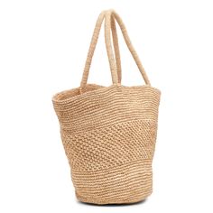 Beige raffia bag from The Row. The Emilie raffia bag is handwoven in natural raffia with top handles, a self-tie closure and dimensional texture.Measurements: L42 x H28 x W18 cmHandle drop: 45cmMade in Italy Chic Top Handle Jute Bucket Bag, Chic Jute Bucket Bag With Top Handle, Straw Shoulder Bag With Round Handle For Shopping, Chic Jute Straw Bag With Round Handle, Chic Handwoven Straw Bucket Bag, Top Handle Straw Beach Bag, Woven Straw Top Handle Bag For Shopping, Natural Woven Leather Straw Bag For Shopping, Straw Shoulder Bag With Rolled Handles