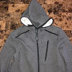 C9 Champion Hoodie. Breathable Fabric, Zip Pocket. Size Large(12-14) Gray Sporty Hooded Jacket With Kangaroo Pocket, Gray Fleece Sporty Hooded Jacket, Gray Sporty Hooded Jacket With Fleece Lining, Gray Hooded Sweatshirt With Fleece Lining, Sporty Gray Hooded Jacket With Fleece Lining, Gray Fleece-lined Hooded Sweatshirt, Sporty Sweatshirt For Outdoor Activities, Gray Sporty Hoodie For Outdoor Activities, Sporty Gray Hoodie For Outdoor Activities