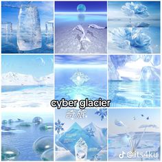 Cybercore Character, Mythical Pictures, Frutiger Aero Fashion, Frutiger Aero Outfits, Aesthetic Polaroids, Ice Aesthetic, Frutiger Aero, Pretty Landscapes