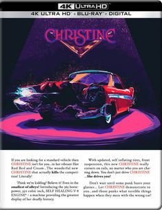 an advertisement for a car that is red and yellow with the words,'amazing christine'on it