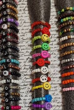 Seed Beaded Stretchy Rings Made to bring smile and color for your happiness. Treat yourself no matter what. Material: seeds beads, stretchy cord, smiley beads, letter beads. Can be personalized with letters or names, just message me, even if you don't see the option I can always add one, depending on your desire. Fun Letter Beads For Jewelry Making, Cheerful Adjustable Beaded Jewelry, Funky Round Beads Jewelry As Gift, Funky Round Beads Jewelry For Gifts, Fun Letter Beads Jewelry For Gifts, Fun Letter Beads Jewelry Gift, Cute Letter Beads Jewelry For Party, Fun Beaded Jewelry For Friendship, Cute Party Jewelry With Letter Beads