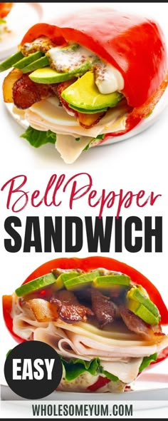 Keto Bell Pepper Sandwich Recipe Bell Pepper Wrap, Low Carb Bell Pepper Sandwich, Bell Pepper Keto Recipes, Bell Pepper Sandwiches, Bell Peppers Sandwich, Keto Bell Pepper Sandwich, Bell Pepper Sandwich Recipes, Keto Bell Peppers