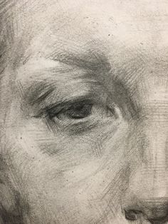 a pencil drawing of a man's face