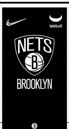 the brooklyn nets basketball team logo on a black background