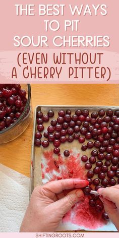 the best ways to pit sour cherries even without a cherry pie