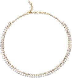 Luxury Round Stone Diamond Cut Necklace, White Hallmarked Round Diamond Necklace, White Round Hallmarked Diamond Necklace, Diamond Shaker Necklace, Macy's Round Diamond-cut Necklace, Round Diamonds