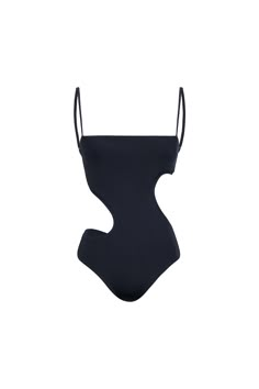 Styling Notes: Elevate your beach attire with this timeless navy one-piece featuring captivating waist cut-outs, adding a modern twist to classic beachwear. Versatile in design, it's a valuable addition to your beach wardrobe, offering endless styling possibilities. Pair it with pareos, kimonos, or other pieces from the collection to express your unique beachside style effortlessly. Size and Fit:True to size, please consult our size chart for reference. Product Details:Closure: Tie At BackCompos Fancy Swimsuit, Cute One Pieces, Swimsuits For Small Bust, One Piece Black Swimsuit, Unique Bathing Suits, Black One Piece Bathing Suit, Miami Swimwear, Swimwear 2024, Beach Wardrobe