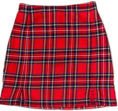 Preppy Fitted Red Mini Skirt, Red Mini Skirt For School In Winter, Red Preppy Skirt, Preppy Red Skirt For Fall, Red Bottoms For School In Fall, Red Bottoms For School In Fall Season, Red Cotton Mini Skirt For School, Nerdy Halloween Costumes, Brandy Melville Plaid Skirt