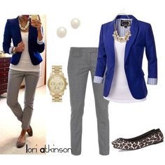 Shoe Combo, Women Work Outfits, Look Office, Grey Pants Casual, Cute Work Outfits, Leopard Flats, Bailey Bow, Traje Casual