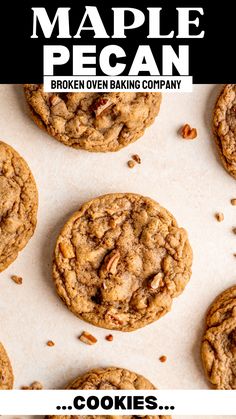 the front and back cover of maple pecan cookies