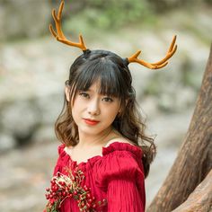 ZILIN handmade headband with deer antlers creative photography props or Christmas gift Fancy Dress Costume Headband Photography, Handmade Headband, Fancy Dress Costume, Holiday Makeup, Handmade Headbands, Dress Costume, Fancy Dress Costumes