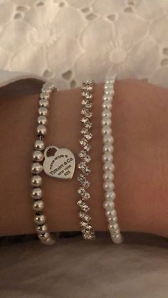 Tiffany Stacked Bracelets, Bracelet Ideas Silver, Silver Bracelet Stack