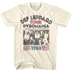 PRICES MAY VARY. 𝗗𝗲𝗳 𝗟𝗲𝗽𝗽𝗮𝗿𝗱 𝗔𝗽𝗽𝗮𝗿𝗲𝗹: Celebrate the legendary 80s English rock band Def Leppard with this premium graphic t-shirt featuring the iconic design from their 1983 USA Pyromania concert tour—an absolute must-have for fans and collectors alike, blending nostalgia with a fun and bold fashion statement. 𝗣𝗿𝗲𝗺𝗶𝘂𝗺 𝗖𝗼𝘁𝘁𝗼𝗻 𝗖𝗼𝗺𝗳𝗼𝗿𝘁: This Def Leppard classic rock band t shirt is crafted from 100% premium cotton, offering a soft, comfortable fit that's perfect Def Leppard Pyromania, Neo Grunge, Tokyo Street Fashion, Band T Shirts, Rock T Shirts, Def Leppard, Concert Tees, Foo Fighters, Vintage Band