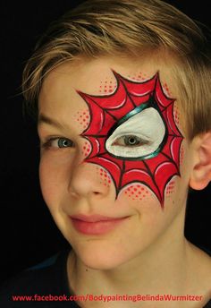 🧒🧒 las mejores ideas de maquillajes de carnaval para niños, ideas originales y divertidas 🧒🧒 Spider Man Face Paint, Face Painting For Boys, Halloweenský Makeup, Uhyggelig Halloween