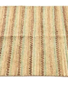 an area rug with multicolored stripes on it