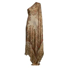 Art deco lame floral patterned shawl with ivory silk fringe, 48 x 38 plus 22" fringe. Excellent condition w slight oxidation in center. 1920’s Shawl, Brown Dress With A Shawl, Fringed Shawl, Fringe Shawl, Vintage Scarves, Vintage Clothes Women, Ivory Silk, Shawl Scarf, Vintage Scarf