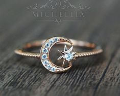 Bijoux Piercing Septum, Star And Moon, Magical Jewelry, Moon Jewelry, Star Ring, Cute Rings, Fantasy Jewelry