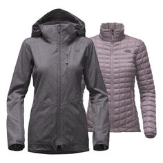 The North Face Thermoball Snow Triclimate Parka Women's - Rabbit Grey Heather Triclimate Jacket, 3 In 1 Jacket, Tactical Clothing, Womens Parka, Snowboard Jacket, Warm Jacket, Rei Co-op, Winter Coats Women, North Face Women