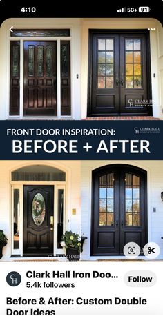 front door restoration before and after