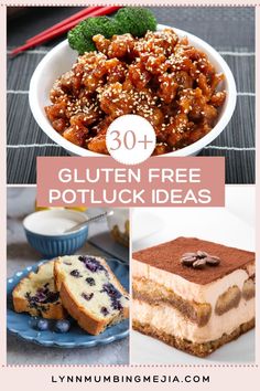 30+ Easy Gluten Free Potluck Ideas | Lynn Mumbing Mejia Potluck Ideas Gluten Free, Potluck Gluten Free, Potluck Brunch Ideas, Gluten Free Potluck Ideas, Potluck Breakfast Ideas, Potluck Pasta Salad, Potluck Snacks, Easy Potluck Dishes, Potluck Breakfast