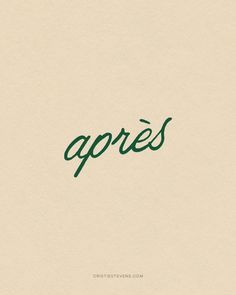 Hand drawn script font that says aprés in forest green color Refined Logo Design, Preppy Logo Ideas, Healthy Design Graphics, Bookshop Logo Design Ideas, Hand Drawn Logo Branding, Timeless Fonts Logos Design, Logos And Branding, Different Logo Styles, Cool Brand Logos