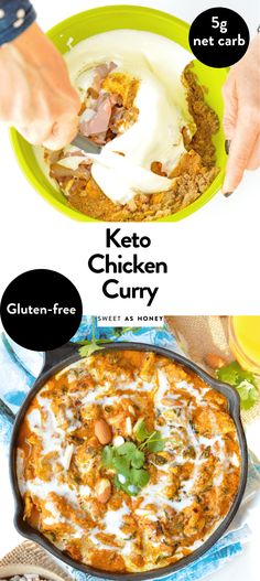 Keto Chicken Curry Recipe with Tikka Masala Indian spices. Creamy Coconut Curry, Tikka Masala Sauce, Chicken Coconut, Elizabeth Scott, Recipes List, Masala Sauce, Curry Recipes Indian