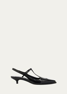 Get free shipping on Miu Miu Leather Wing-Tip Mary Jane Slingback Pumps at Bergdorf Goodman. Shop the latest luxury fashions from top designers. Slingback Pump, Kitten Heel, Leather Pumps, Bergdorf Goodman, Sale Design, Miu Miu, Mary Janes, Kitten Heels, Tops Designs