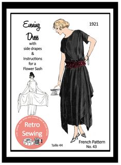 a vintage sewing pattern for a women's dress