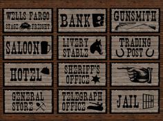 Deadwood Saloon Party, Old West Aesthetic Saloon, Welcome To The Wild West, Old Western Towns Wild West, Halloween Cutouts, Town Drawing