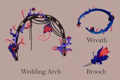 three different types of wedding arch designs